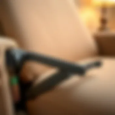 Close-up of pullout armchair mechanism showcasing functionality