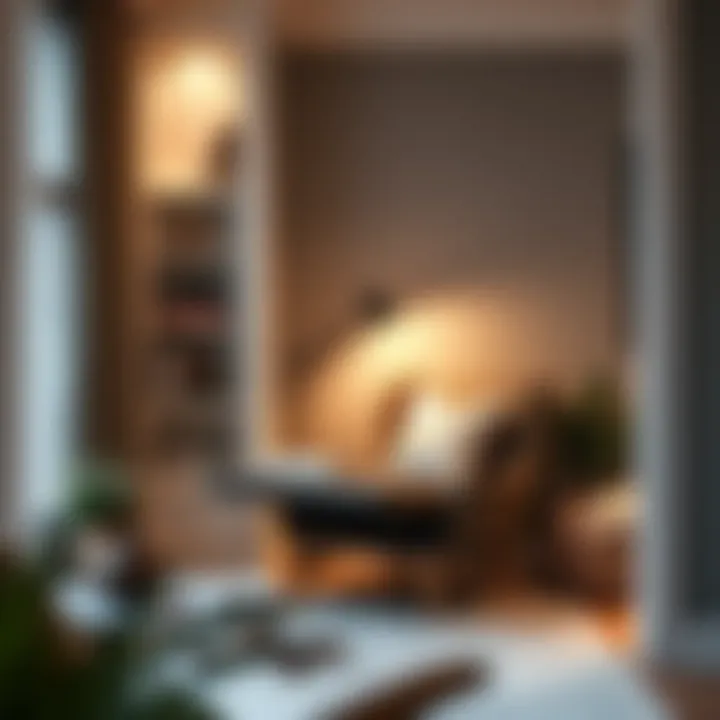 Stylish pullout armchair in a cozy reading nook