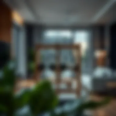 Aesthetic appeal of a four bottle wine rack in a modern living space