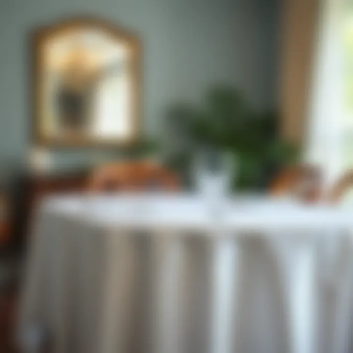 Care instructions for maintaining a white tablecloth