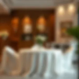 Elegant white tablecloth draped over a round table
