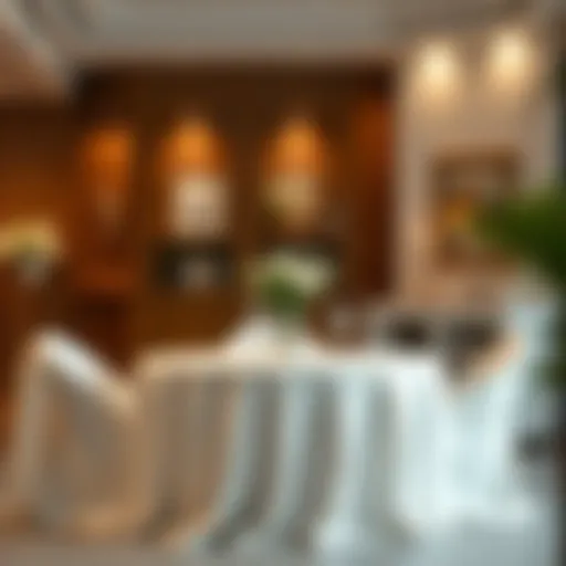 Elegant white tablecloth draped over a round table