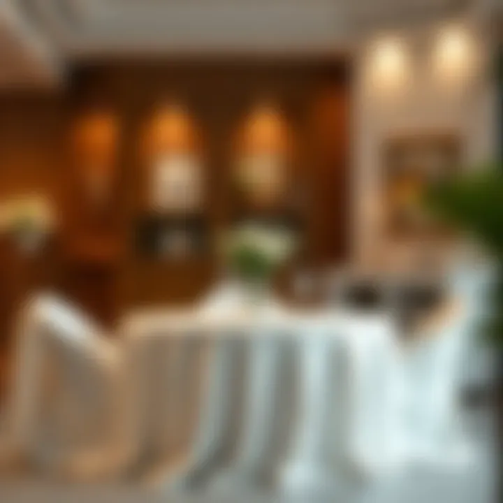 Elegant white tablecloth draped over a round table