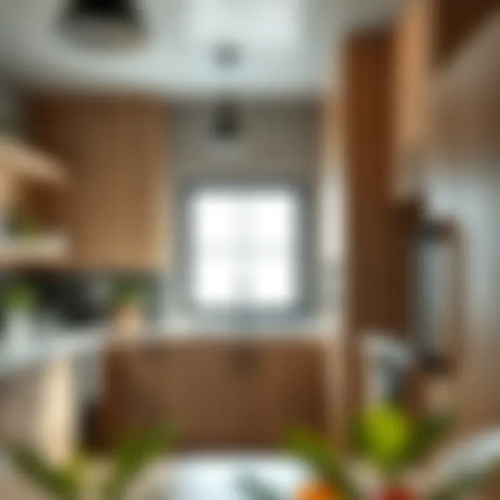 Close-up of sustainable materials used in kitchen cabinet designs