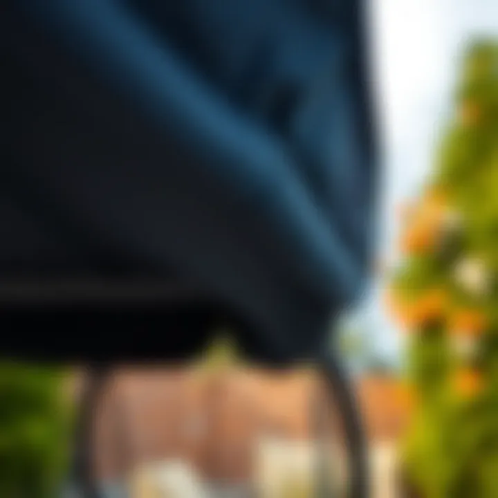 Durable Canopy Materials Close-up of durable materials used in patio swing canopies