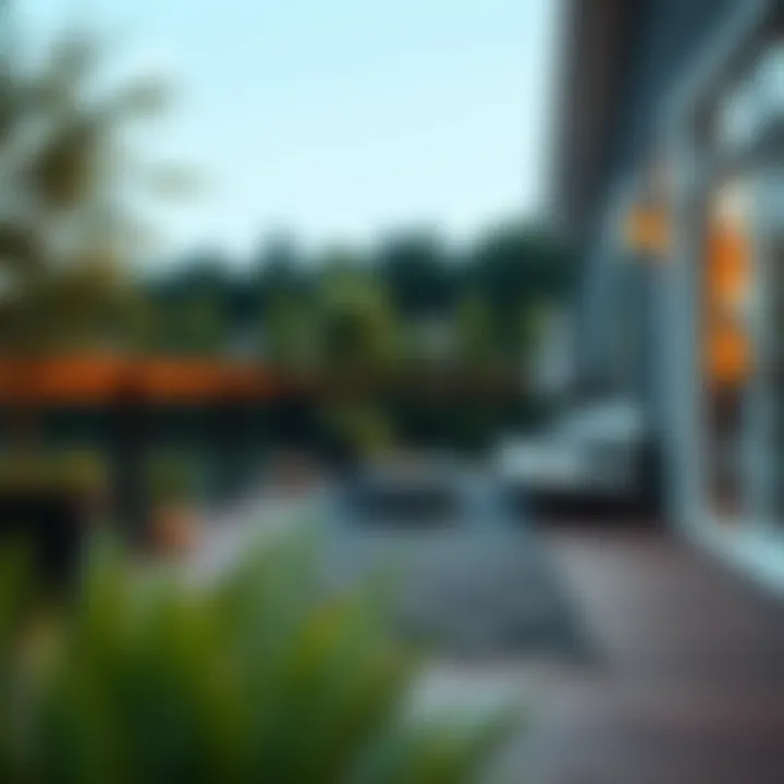 Elegant outdoor deck showcasing a stylish mat