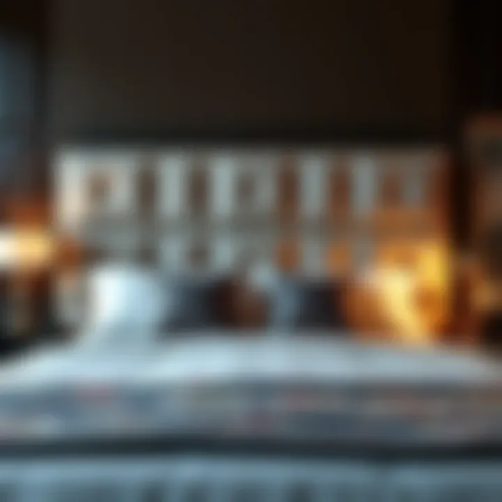 Elegant headboard cover showcasing luxurious fabric