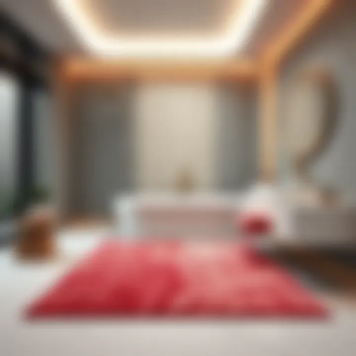 Variety of materials used in rose gold bathroom rugs