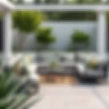 Elegant U-shaped outdoor sofa arrangement