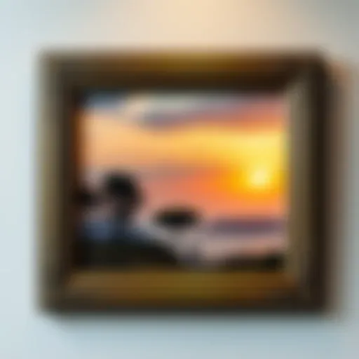 Scenic Serenity: An Elegant Frame Elegant 11 x 12 picture frame showcasing a scenic landscape