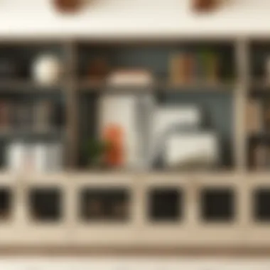 Aesthetic display of books and decor on a shelving unit