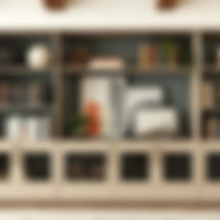 Aesthetic display of books and decor on a shelving unit