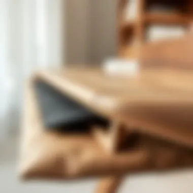 Durable Materials in Foldable Furniture Close-up of durable materials used in foldable furniture