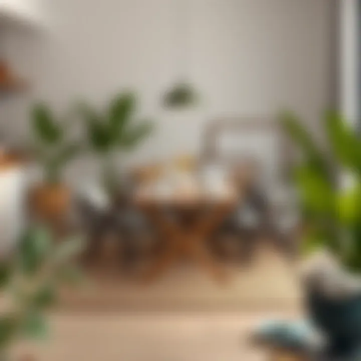 Trendy Foldable Furniture Dining Setup Trendy foldable furniture set up for a cozy dining experience