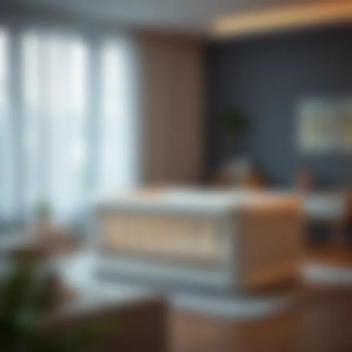 Versatile inflatable crib in various living environments.