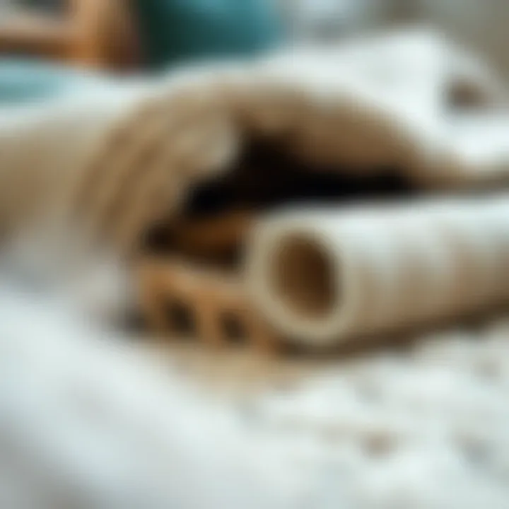 Close-up of eco-friendly materials used in nursery rugs
