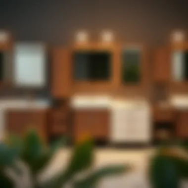 Variety of Vanity Cabinet Outlet Styles A selection of vanity cabinet outlet styles showcasing versatility