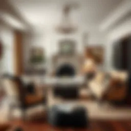 Elegant vintage living room showcasing traditional decor elements
