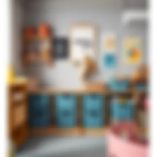 Stylish Trofast storage bins in a playroom