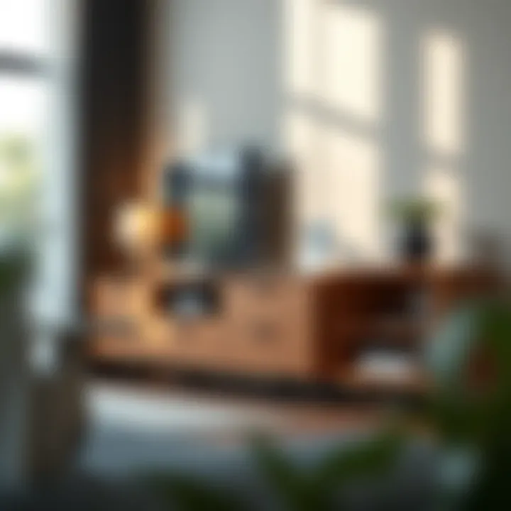 Contemporary credenza showcasing innovative storage solutions