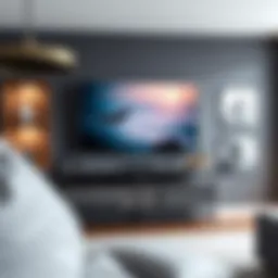 Modern TV entertainment credenza with sleek design