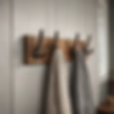 Rustic coat hooks with a vintage finish, perfect for farmhouse style