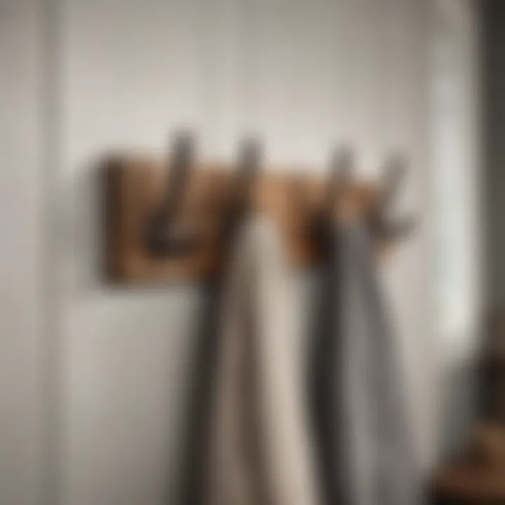 Rustic coat hooks with a vintage finish, perfect for farmhouse style