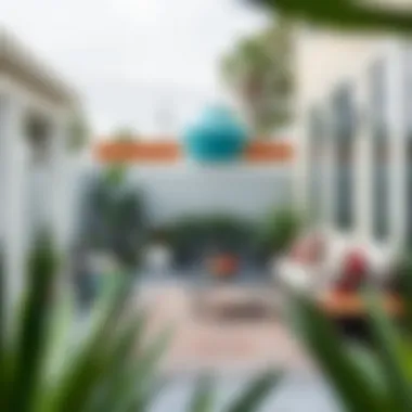 Charming outdoor area adorned with a 5 x 5 rug