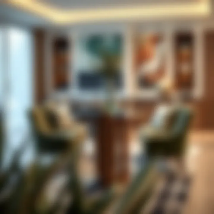 Elegant 22 inch high table in a modern living room setting