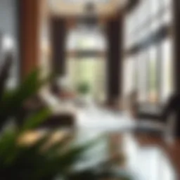 Elegant indoor space featuring a 5 x 5 indoor-outdoor rug