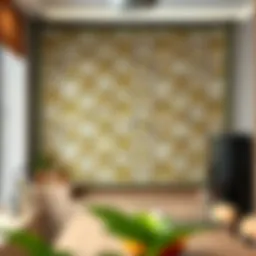 A beautifully designed kitchen wall tapestry showcasing intricate patterns.