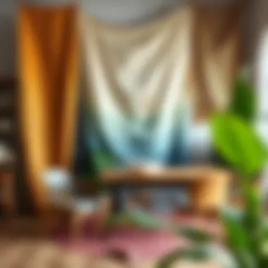 A selection of various kitchen wall tapestries made from different materials.