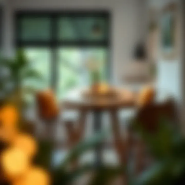 22 inch high table made from sustainable materials in a cozy nook