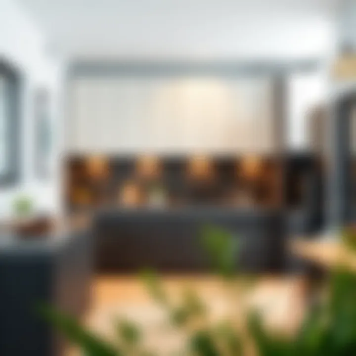 Contemporary kitchen featuring modern fluted cabinet doors