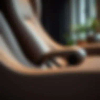 Close-up of recliner chair mechanism showcasing functionality