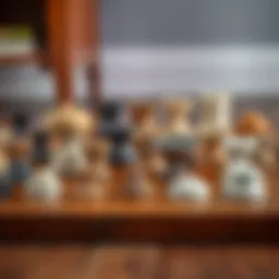 A variety of furniture feet caps displayed on a wooden surface