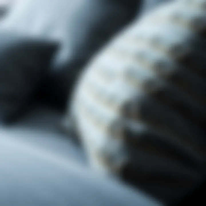 Luxurious Grey Fabric Texture Close-up of grey fabric texture showcasing quality and detail