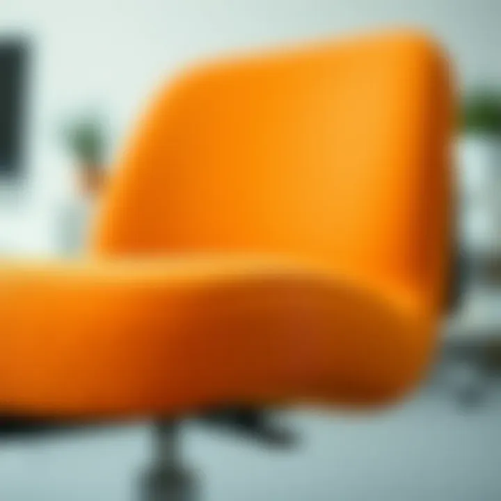 Close-up view of high-density foam for chair padding