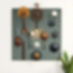 A selection of artistic wall hooks showcasing various designs