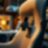 Ergonomic cell phone holder integrated into a modern chair design