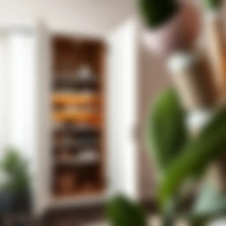 Innovative storage solutions within a pantry cabinet