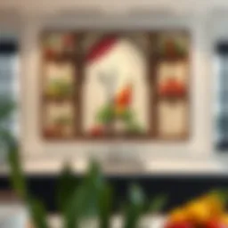 Elegant kitchen wall art featuring culinary themes