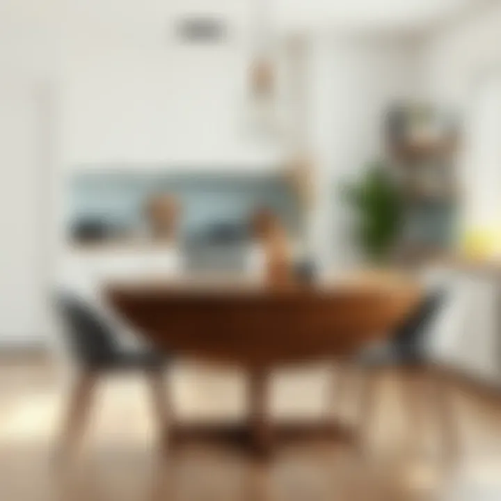 Stylish Drop-Leaf Kitchen Table Stylishly designed drop-leaf table in a cozy kitchen