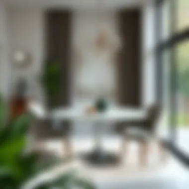 Elegant Round Dining Table Elegant round table enhancing a small dining area