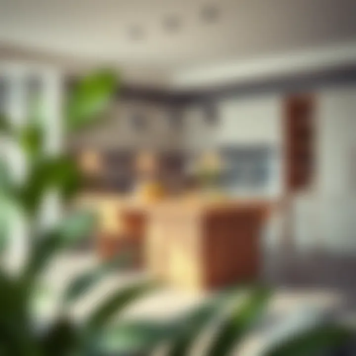 Multi-Functional Kitchen Island Multi-functional kitchen island serving as a dining table