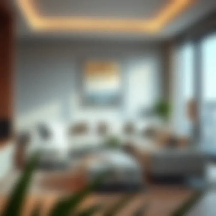 Elegant L-shaped couch in a modern living room