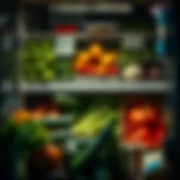 Fresh produce stored in optimal conditions