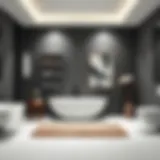 Elegant small bathroom carpet enhancing minimalistic decor