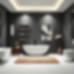 Elegant small bathroom carpet enhancing minimalistic decor