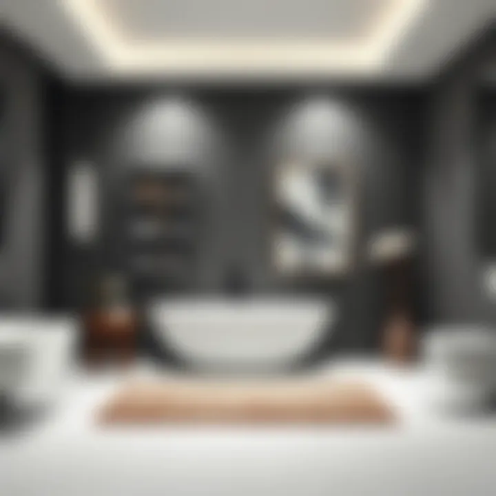 Elegant small bathroom carpet enhancing minimalistic decor